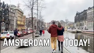 AMSTERDAM TODAY! ft. Rokin, Dam Square and Nieuwendijk | Walking Tour | The Netherlands 4K ULTRA HD