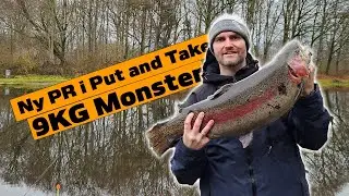 Put and Take med K&aelig;mpefangst &ndash; 9 kg Regnbue&oslash;rred! 🎣🐟 | Vestjyllands Put and Take