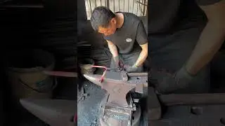 Craftsman,Seven-star bone-cutting knife#Purely handmade #welding #copper #tools #purely#shorts ep281