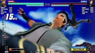 KOF 15 Shingo 4 Bar  Corner EX Air Shingo Kick TOD