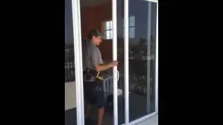 Impact sliding door repair