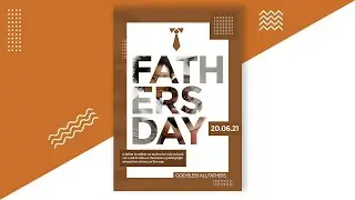 Minimal Flyer Design in Photoshop 2021 | Father's Day 2021 Flyer