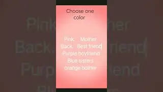 choose one color #shot