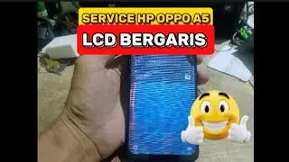 CARA PERBAIKI HP OPPO A5 LCD BERGARIS PECAH