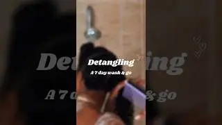 Detangling a 7 day wash n go #curls #hair #definedcurls #blackcontentcreator #naturalhair