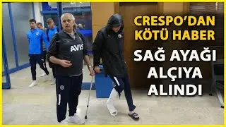 Crespo, Koltuk Değnekleriyle Havalimanına Geldi