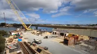 See the new Mandurah Estuary Bridge being constructed 🚧