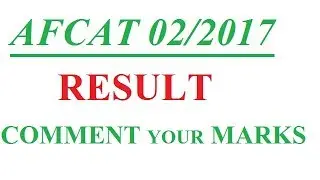 AFCAT 02/2017 # RESULT