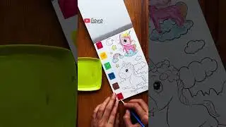 Watercolor unicorn book #shorts