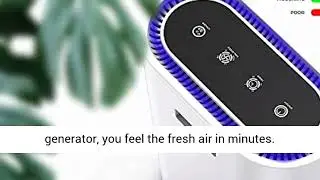 AZEUS True HEPA Air Purifier for Home, up to 1080 sq ft Large Room, UV light | Ionic Generator |