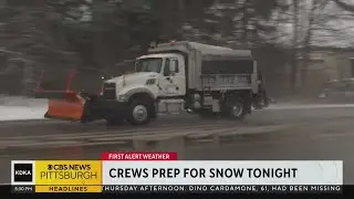Crews across Pittsburgh area prepare for snow