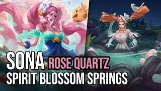Скин Соны «Дух цветущих источников» из розового кварца | League of Legends | Цветовая гамма