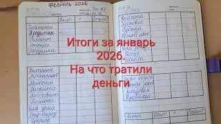 Итоги за январь  На что тратили деньги