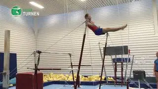 Wippertje leren, methodische oefeningen - Turnen brug ongelijk