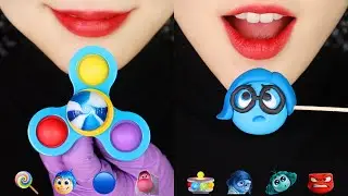 INSIDE OUT 2 THEME FOOD ASMR SOFT EATING ASMR 🔴🟠🟡🟢🔵🟣