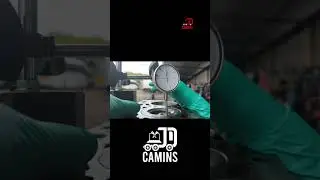 midiendo protuberancia del pist&oacute;n (cuanto sale del bloque) isf.8 #diesel #mecanica #? #cummins