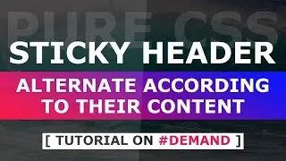 Sticky Header Alternate According To Their Content - Pure CSS Sticky Heading Text of Each Section