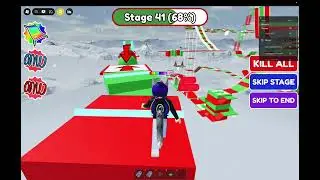 Playing Christmas Obby on Roblox