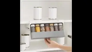 House of Quirk Kitchen Spice Rack With Wall Mounted Hanging Organizer and Efficient Under Shelf Stor