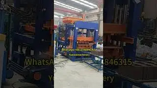 Yuewei 4-15 Automatic Hydraulic Hollow Cement Block Machine #cementblocks #shorts