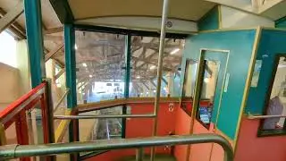 Mt. Rokko Cable Car 2022: Empty Carriage with Rhythmic Mechanical Sounds, Leading to a Stunning View