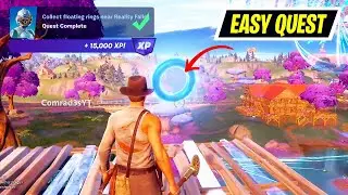 Collect floating rings near Reality Falls Fortnite