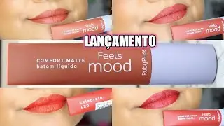 NOVOS BATONS FEELS MOOD RUBY ROSE COMFORT MATTE | RESENHA