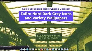Spice up Debian Trixie Gnome Desktop with Zafiro Nord Dark Grey Icons and Variety Wallpapers