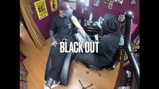 First BlackOut Tattoo Sleeve. Cover Up