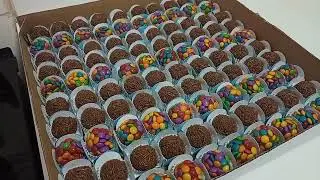 Como preparar 100 Docinhos de Festa / Cento de brigadeiros / Brigadeiro de Confete para as crianças