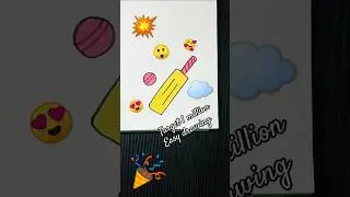 most beautiful bat ball drawing #shorts #drawing #art