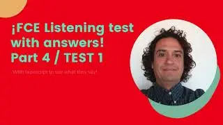 FCE Listening test with answers Part 4  TEST 1 #fceexam #exampractice #english