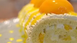 Pastel de Durazno y Mango (Brazo de reina o Rollo)