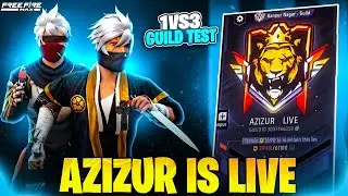FREE FIRE LIVE HARDEST GUILD TEST 💀 | GO FOR 50K 🤩 | AZIZURFF