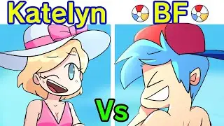 Friday Night Funkin' VS Katelyn + Cutscenes (FNF Mod/Hard) (Beach Time Blowout!) Summer Volleyball