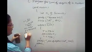 C Program to find sum of digits of a Number in Hindi | Lec18|C Programming Tutorial in Hindi