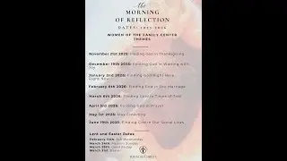 January 2  Morning of reflection  Lay talk  Heaven Yoder  Finding God Right Here... Right Now...