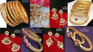 Latest 1 Gram Gold Bangles Designs & Earrings Collections With Price Online Shopping Wholesale