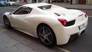 White Ferrari 458 Spider