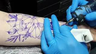 Floral Tattoo Time Lapse