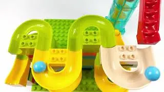 Marble Run Marble Race Frenzy! Fun with Colorful blocks and elevator! Endless loop series!