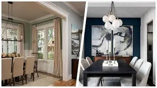 75 Dining Room With Blue Walls And Orange Walls Design Ideas You'll Love ♡