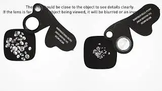 JARLINK 30X 60X Illuminated Jewelers Eye Loupe Magnifier, with Bright LED Light