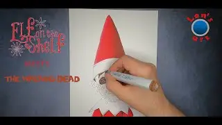 Elf on the Shelf meets The Walking Dead Drawing