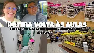 COMPRAS DE REPOSIÇÃO NO MERCADO | FOMOS NA DAISO | ROTINA VOLTA ÀS AULAS | FAXINA E JANTAR DELICIOSO