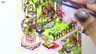 ASMR | DIY 3D Mini Sticker Book ~ Little Witch Hut  #asmr #diy #sticker #games #satisfying #unboxing