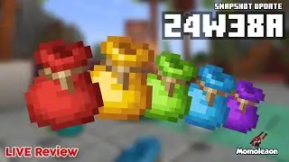 Minecraft 1.21.2 Snapshot 24w38a - NEW 16 colorful bundles for crafting dyes