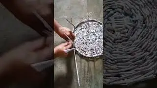 Woven basket making with paper tubes | Part 5