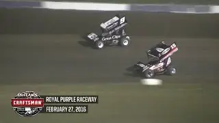Highlights: World of Outlaws Craftsman Sprint Cars Royal Purple Raceway February 27th, 2016