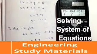 How to Solve System of 2 and 3 Equations in Calculator CASIO fx 991 MS